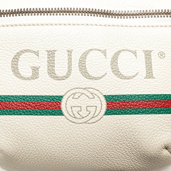 GUCCI Authentic White Leather Fanny Pack - Picture 6 of 11
